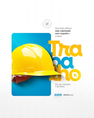 Dia do trabalho Dia do Trabalhador 1 de Maio Social Media PSD Editável (9)