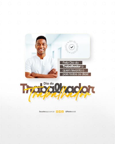 Dia do trabalho Dia do Trabalhador 1 de Maio Social Media PSD Editável (12)