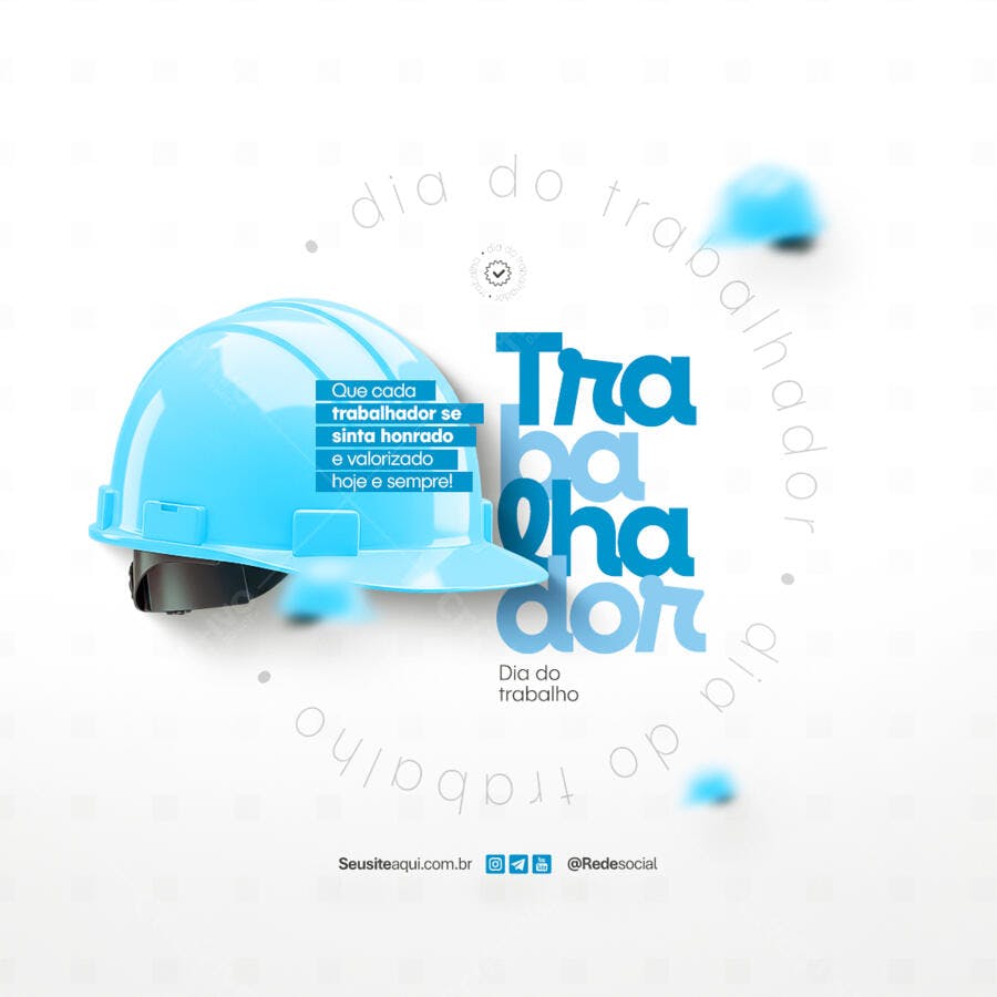 Postagem Dia do Trabalhador PSD Editável