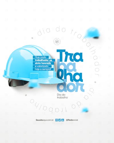 Dia do trabalho Dia do Trabalhador 1 de Maio Social Media PSD Editável (11)