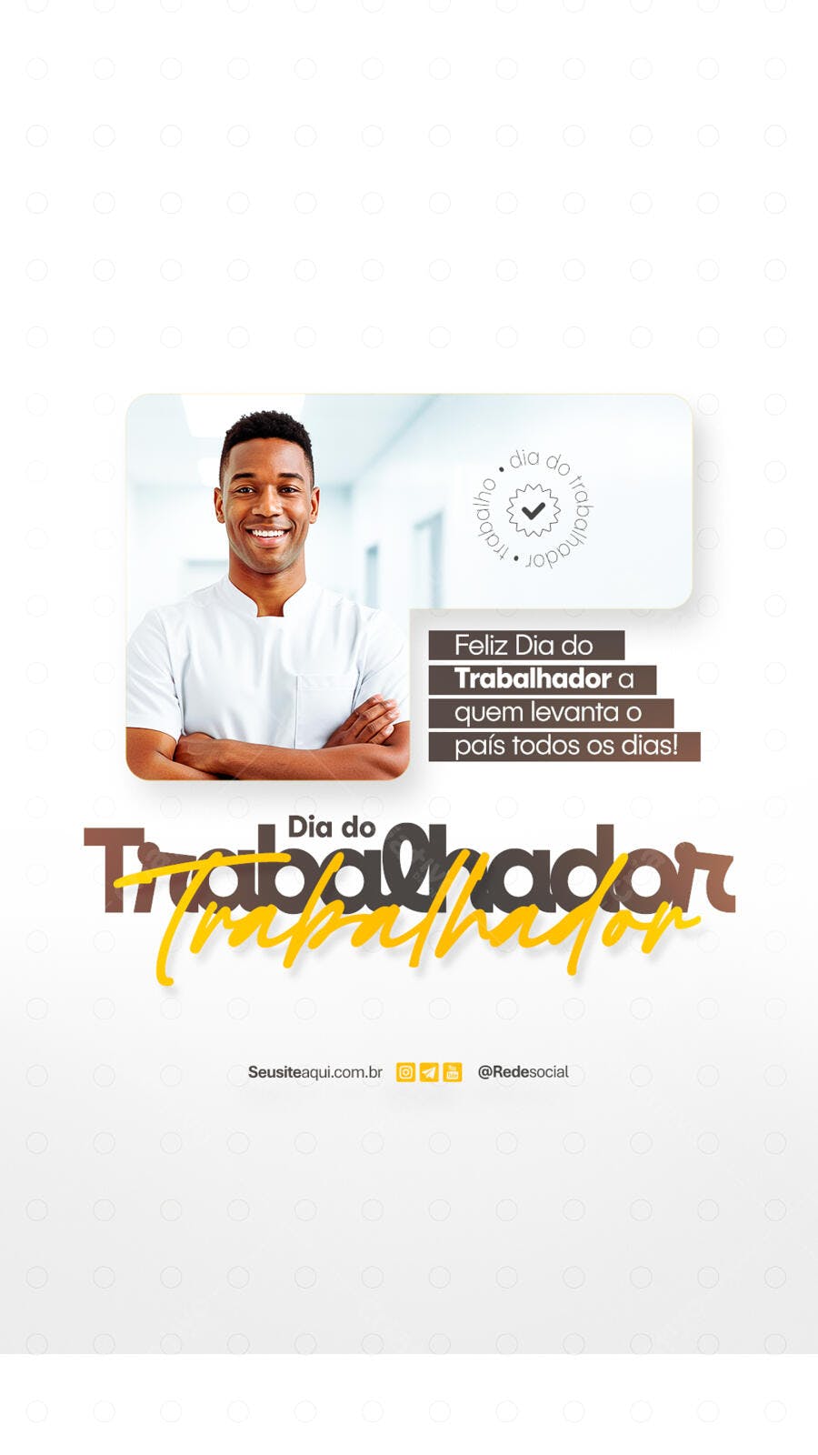 Postagem Dia do Trabalhador PSD Editável