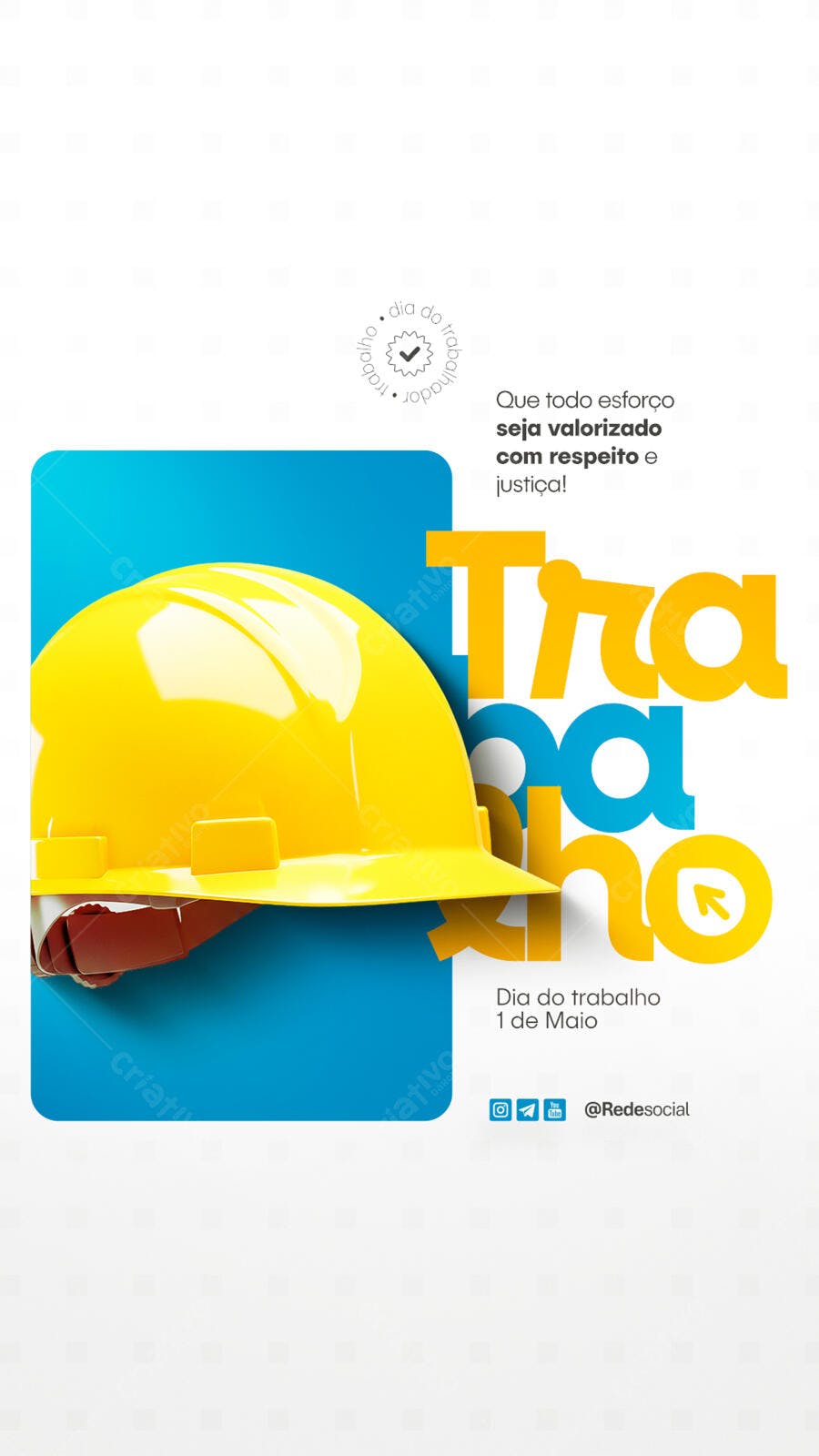 Post para Dia do Trabalho PSD Editável