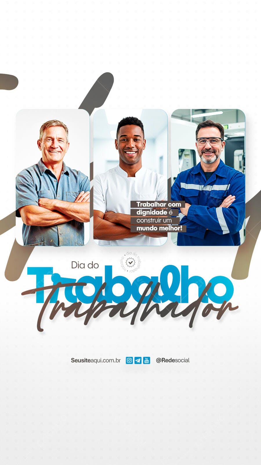 Postagem Dia do Trabalhador PSD Editável