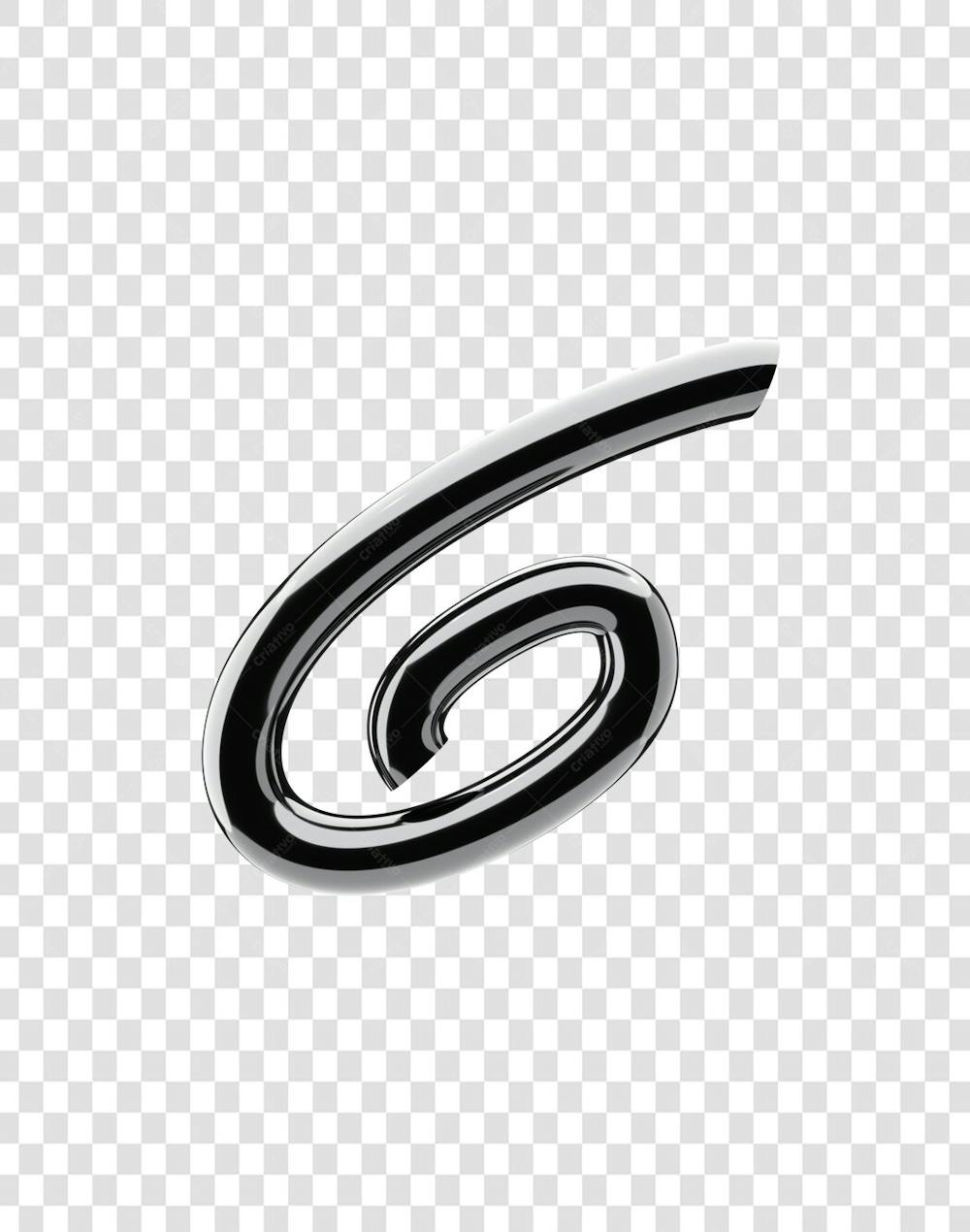 Chrome 3D Lettering Set Numerical numbers (7)