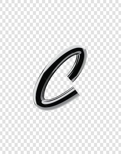 Chrome 3D Lettering Set Aphabet Letters (3)