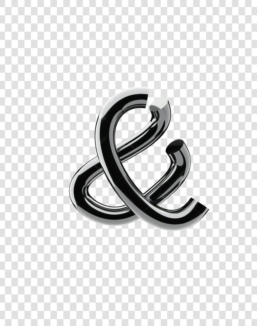 Chrome 3D Lettering Set Punctuation Symbols Math Currency (1)