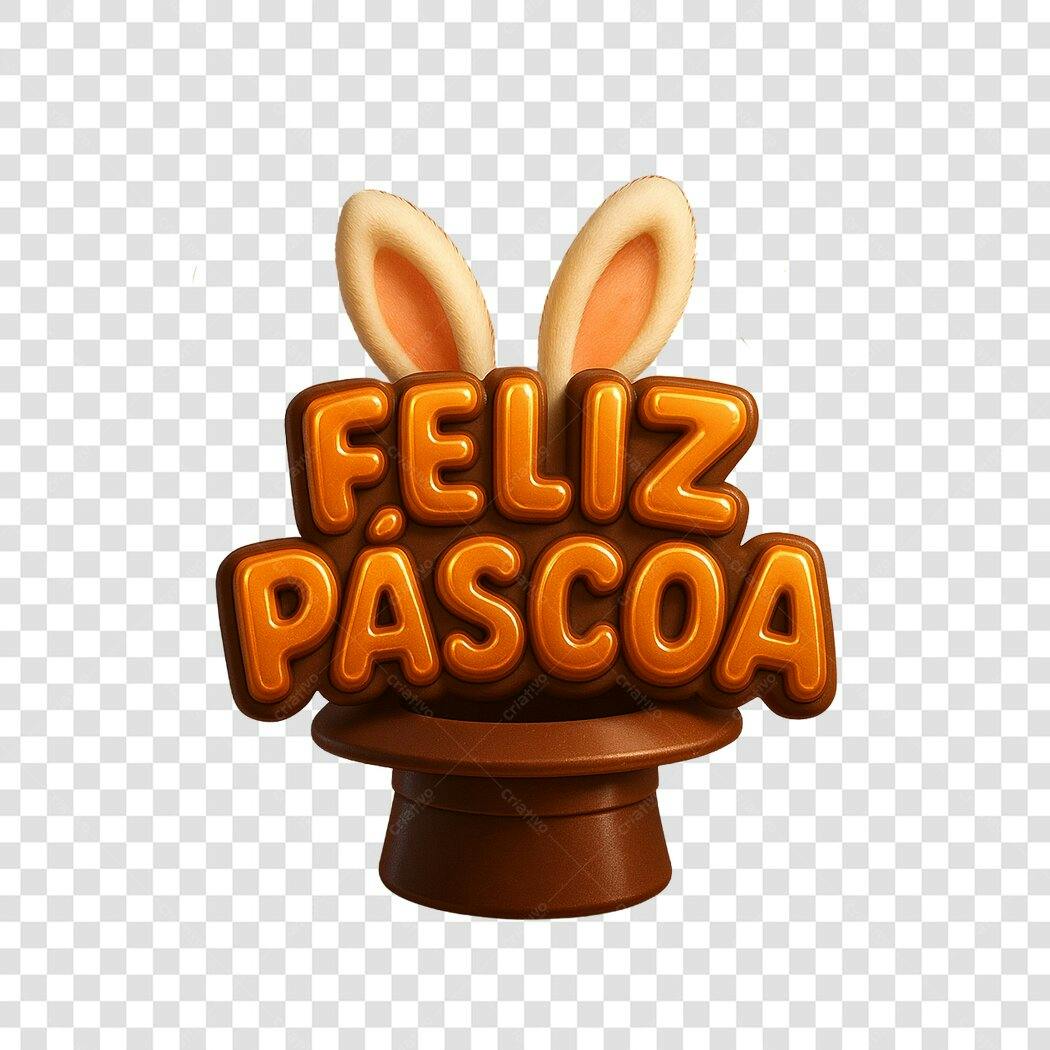 Post Instagram Feliz Páscoa PNG com fundo transparente