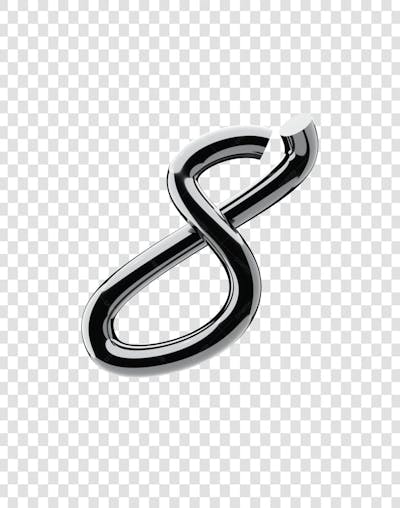 Chrome 3D Lettering Set Numerical numbers (9)