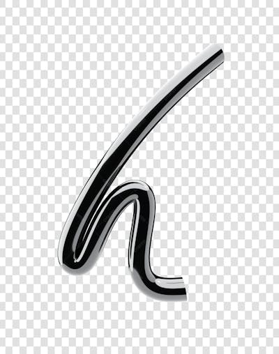 Chrome 3D Lettering Set Aphabet Letters (8)
