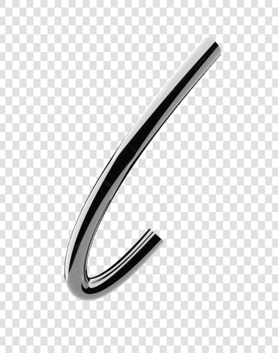 Chrome 3D Lettering Set Aphabet Letters (12)