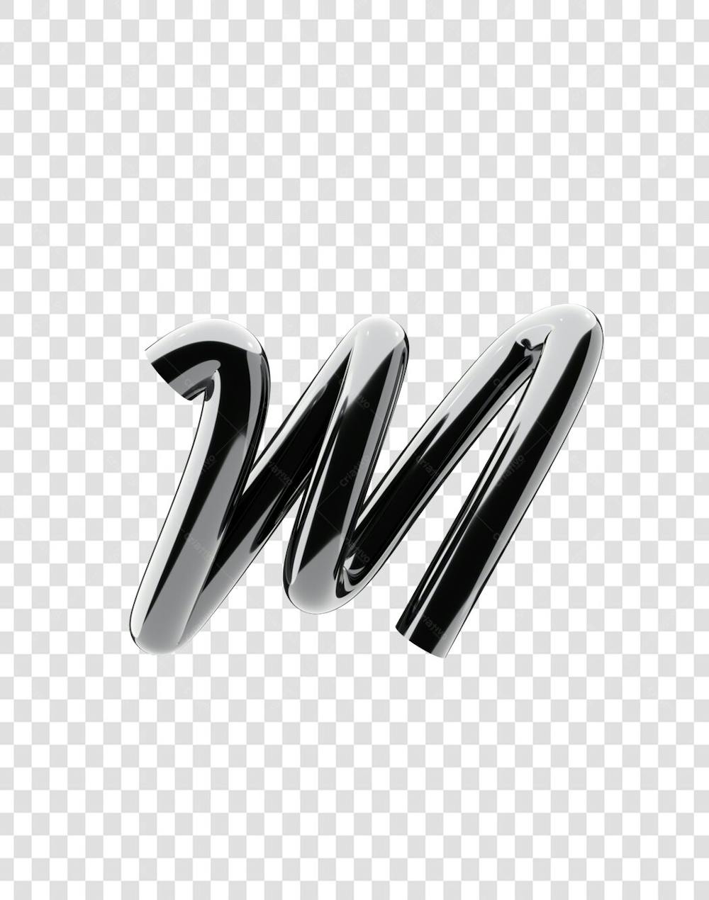 Chrome 3D Lettering Set Aphabet Letters (13)