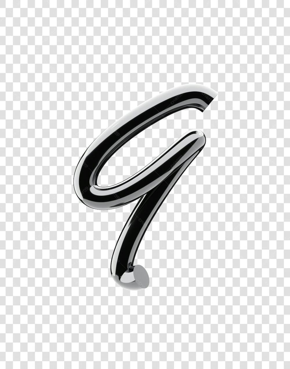 Chrome 3D Lettering Set Numerical numbers (10)