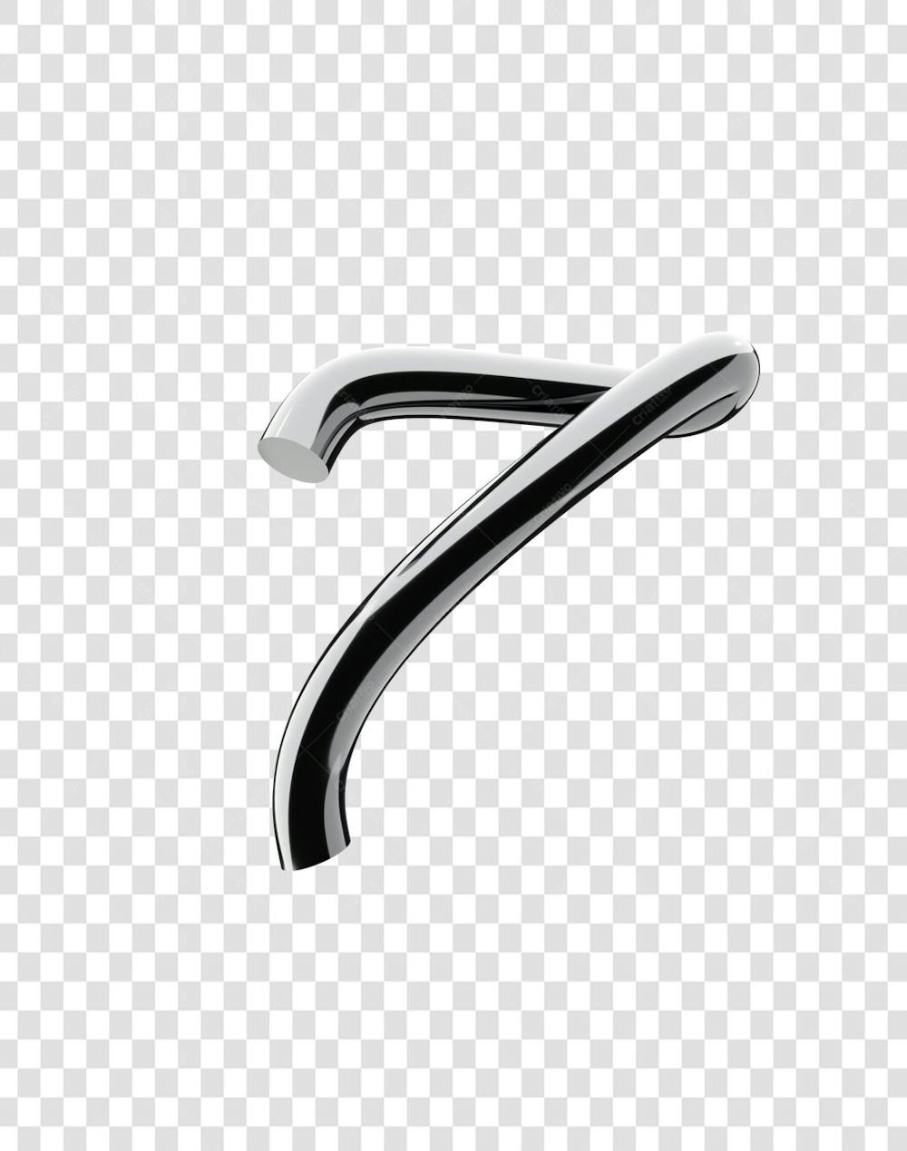 Chrome 3D Lettering Set Numerical numbers (8)