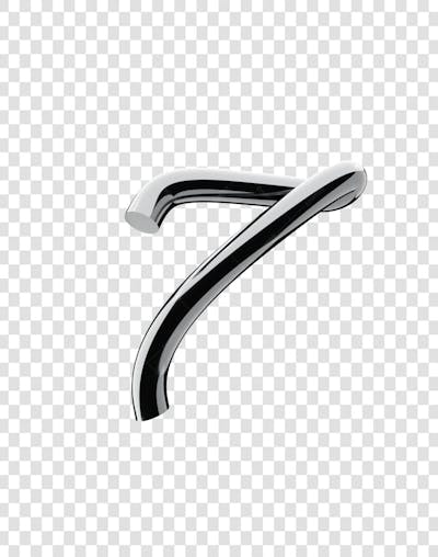 Chrome 3D Lettering Set Numerical numbers (8)
