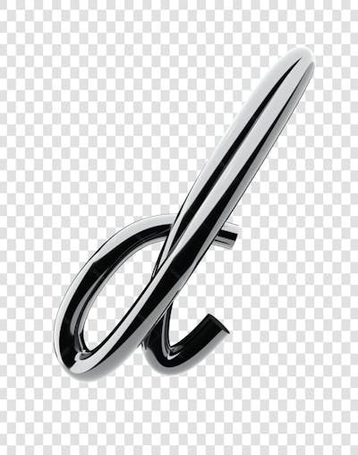 Chrome 3D Lettering Set Aphabet Letters (4)