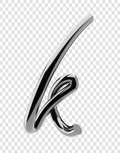 Chrome 3D Lettering Set Aphabet Letters (11)