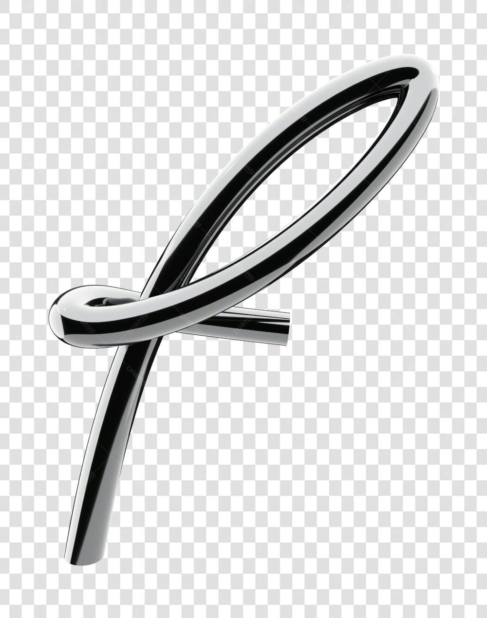 Chrome 3D Lettering Set Aphabet Letters (6)