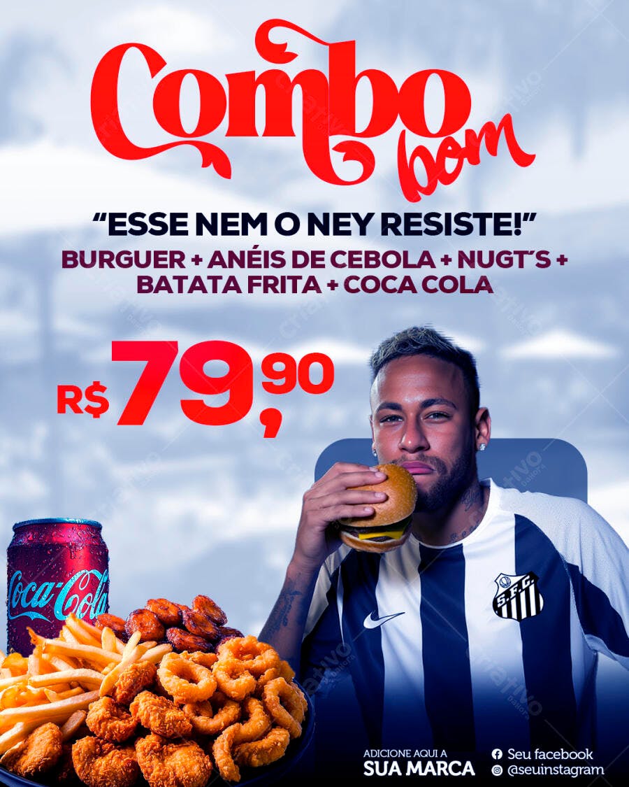 Flyer Combo Promocional Neymar PSD Editável