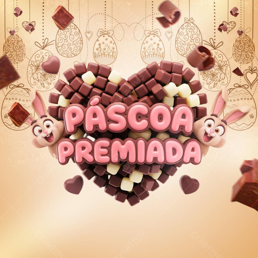 Flyer Páscoa Premiada PSD Editável