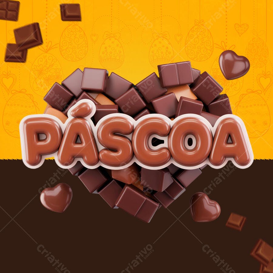 Flyer Páscoa PSD Editável