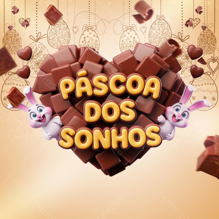 Flyer Páscoa PSD Editável