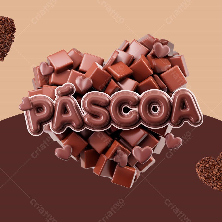 Flyer Páscoa com Chocolates PSD Editável