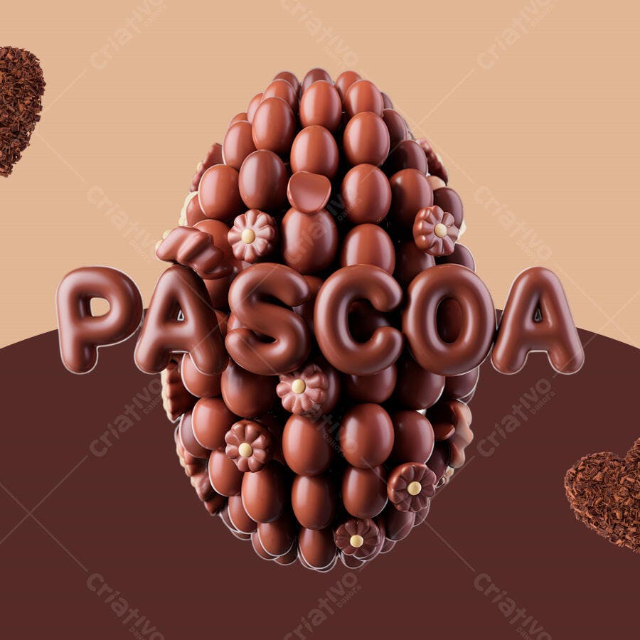 Ovo de Páscoa PSD Editável