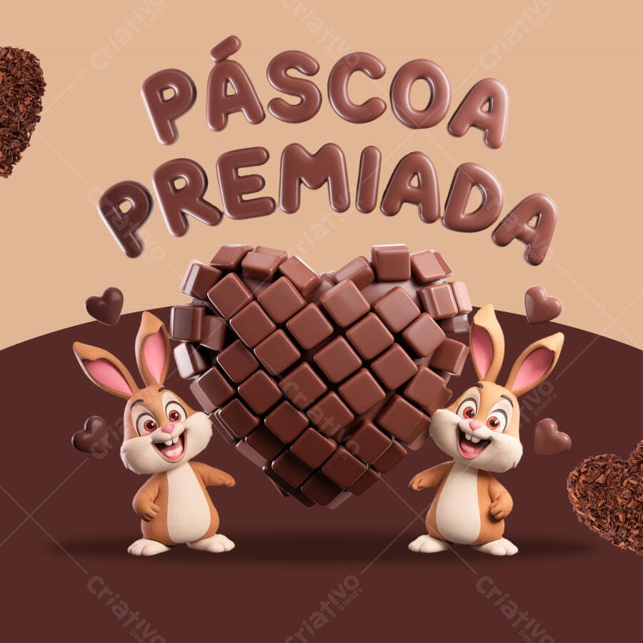 Flyer Páscoa Premiada PSD Editável