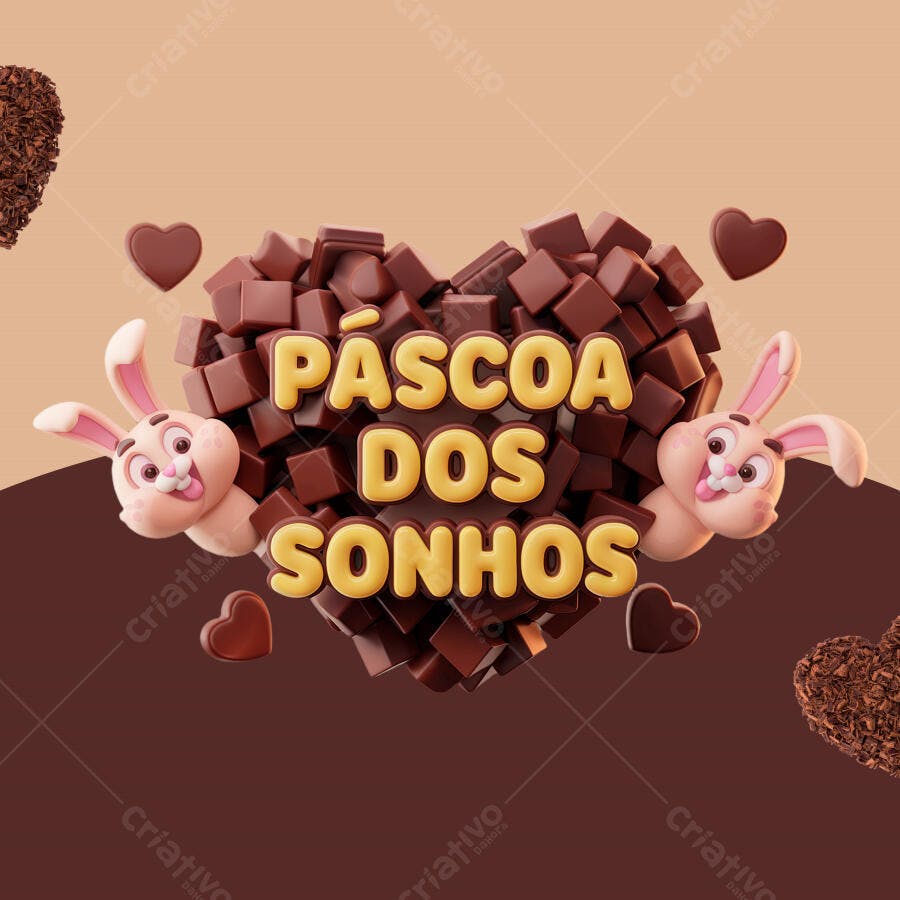 Flyer Páscoa dos Sonhos PSD Editável