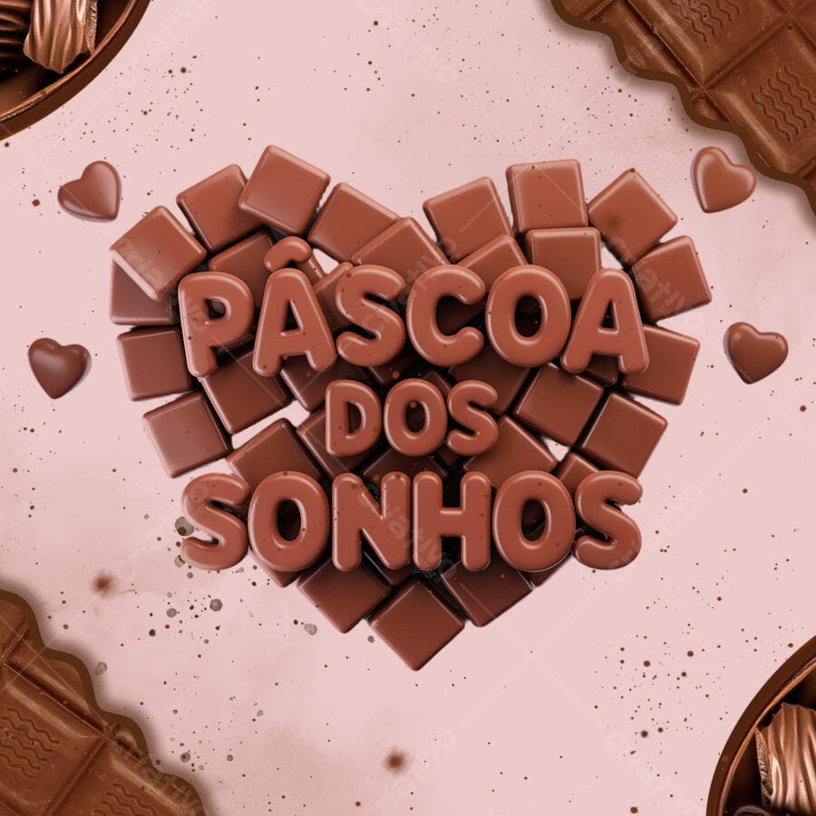 Post para Páscoa PSD Editável