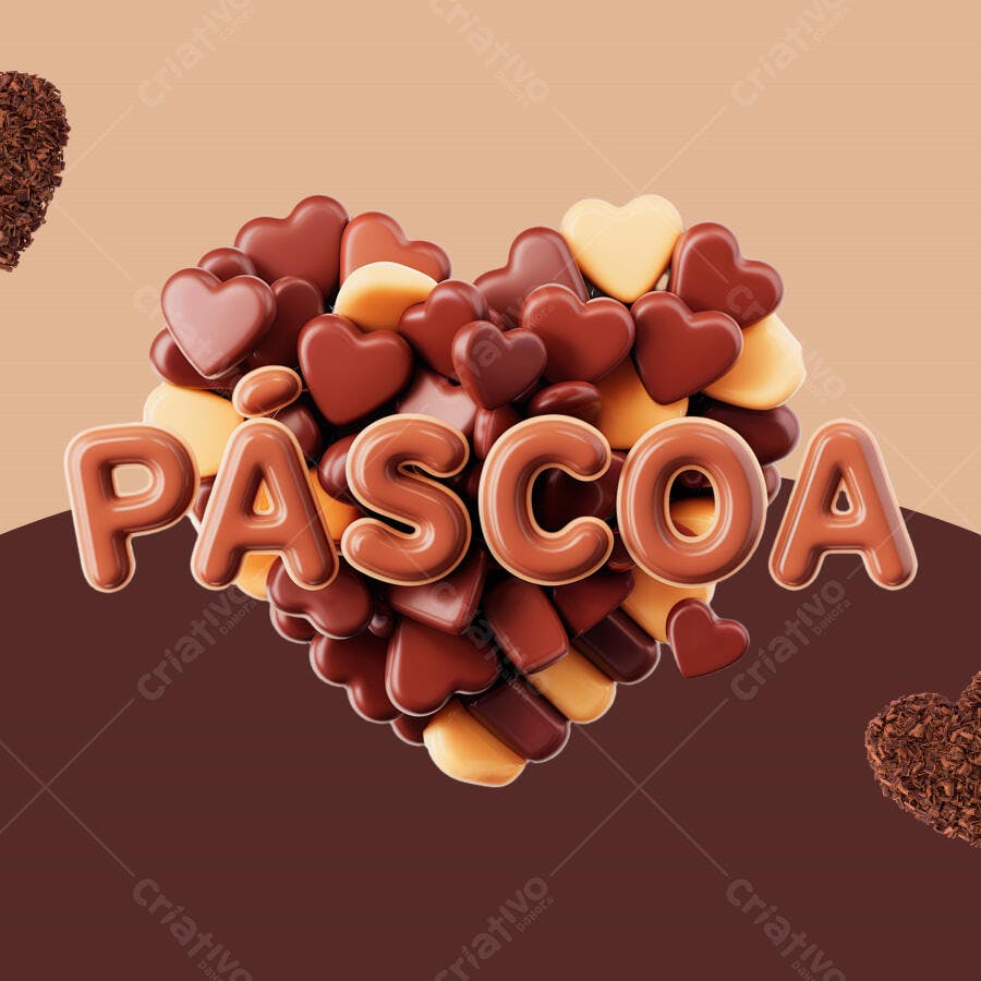 Flyer Páscoa com Chocolates PSD Editável