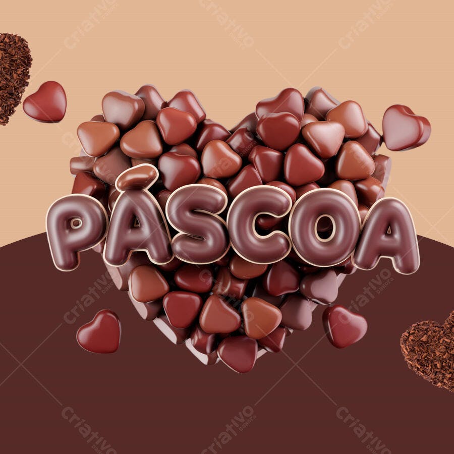 Flyer Páscoa com Chocolates PSD Editável