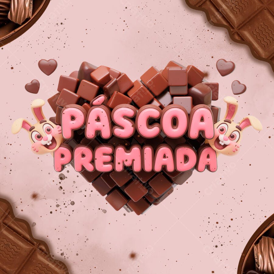 Flyer Páscoa Premiada PSD Editável