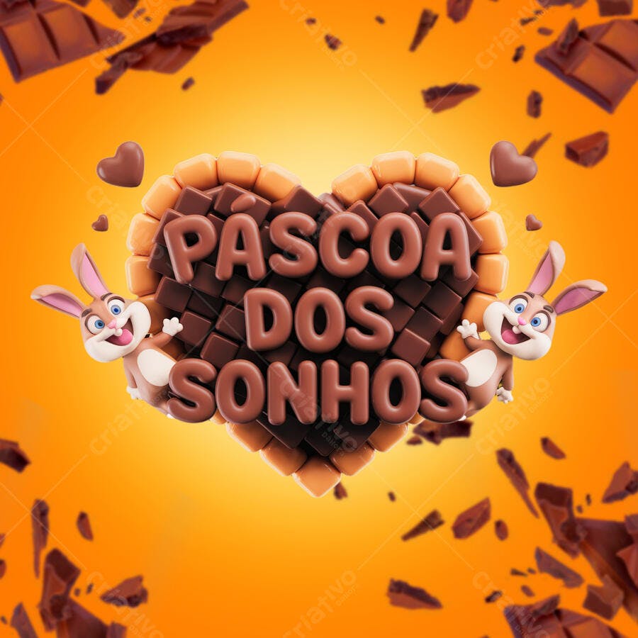 Flyer Páscoa dos Sonhos PSD Editável