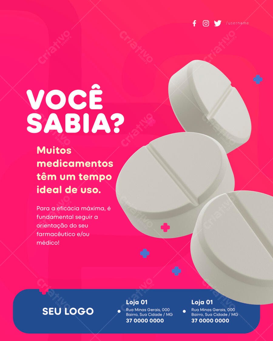 Post para Farmácia PSD Editável