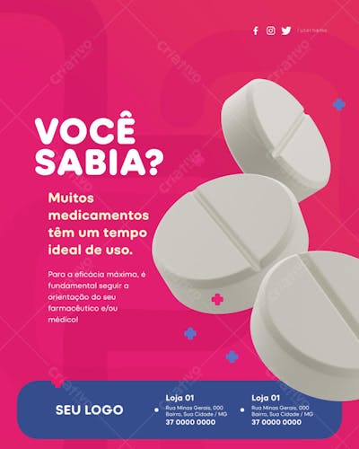 Psd Editável - Farmácia - Você sabia 04-25