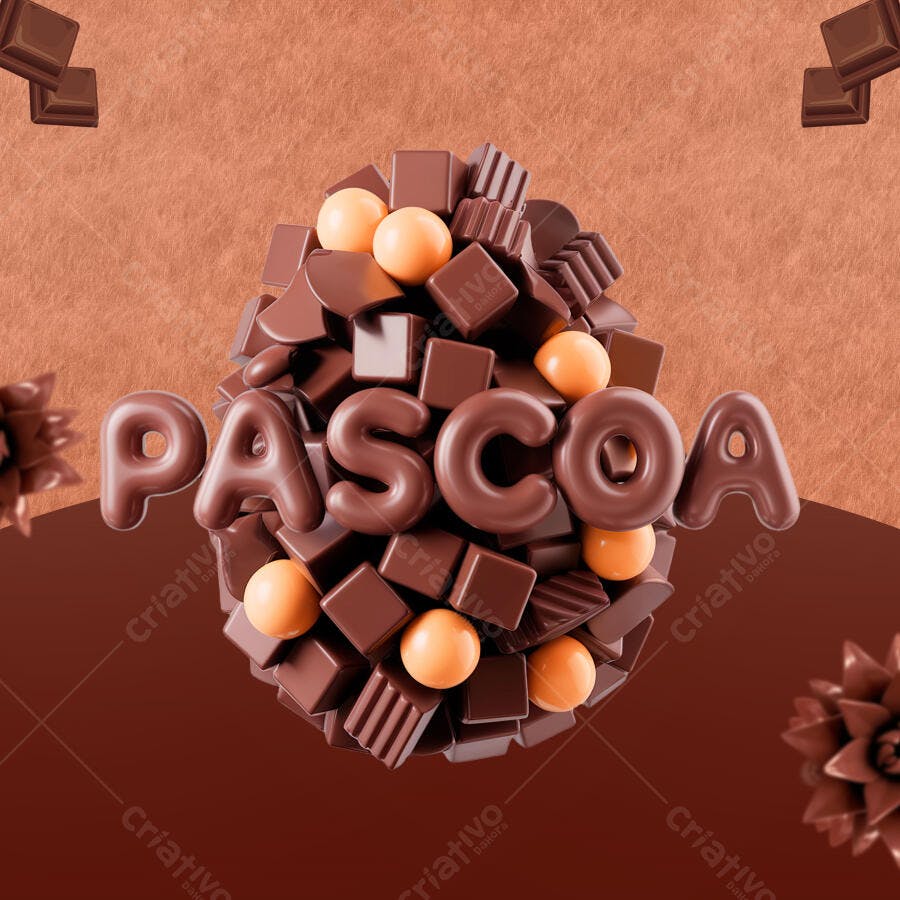 Flyer para Páscoa PSD Editável
