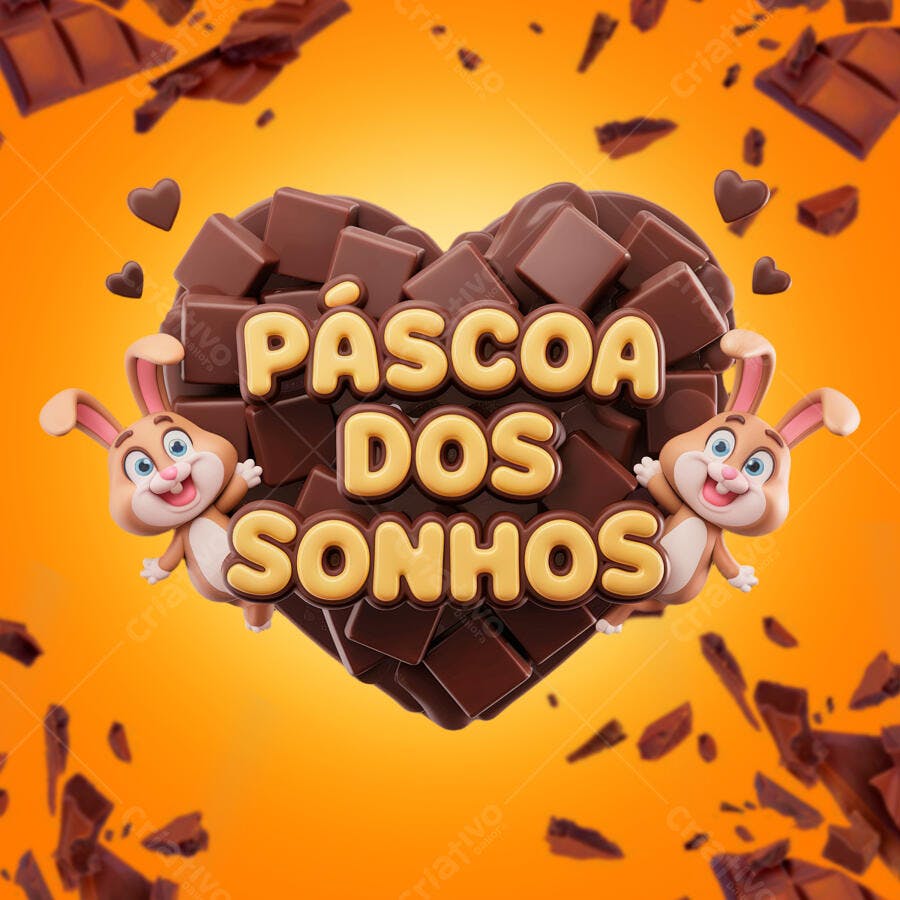 Flyer Páscoa dos Sonhos PSD Editável