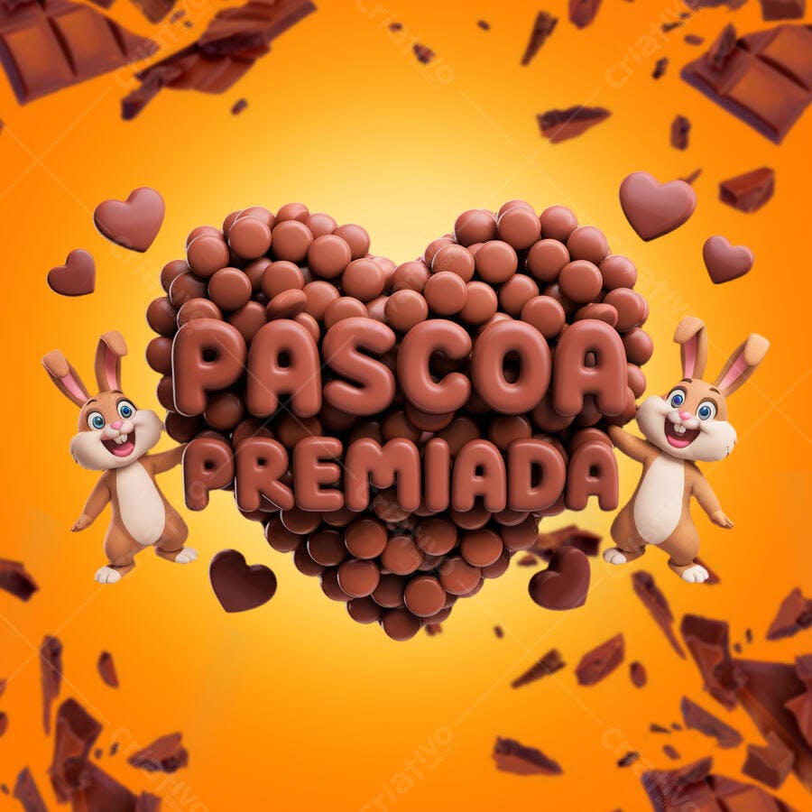 Flyer Páscoa Premiada PSD Editável