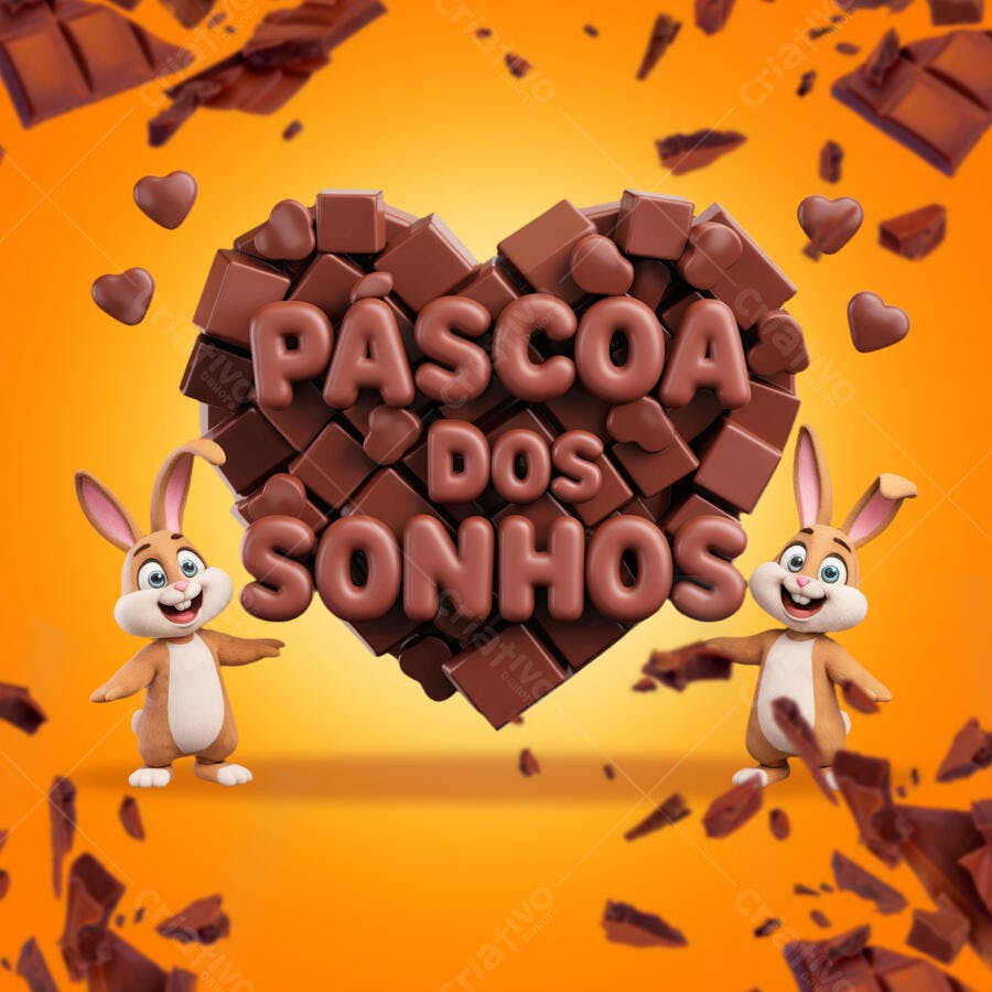 Flyer Páscoa dos Sonhos PSD Editável
