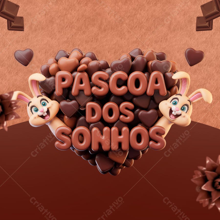 Flyer Páscoa dos Sonhos PSD Editável