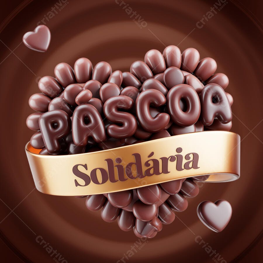 Flyer Páscoa Solidária PSD Editável