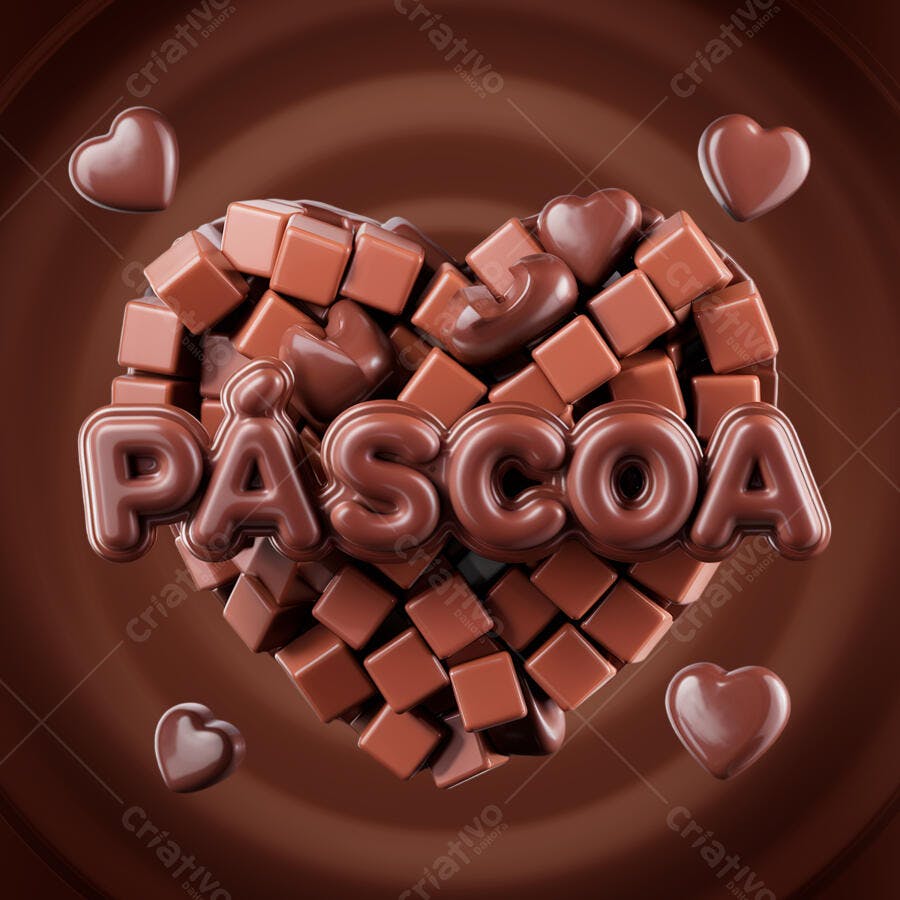Flyer Páscoa com Chocolate PSD Editável