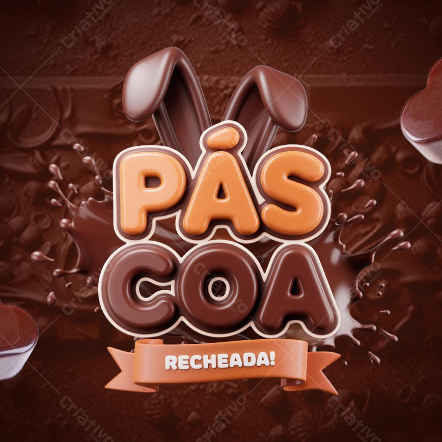 Flyer Páscoa Recheada PSD Editável