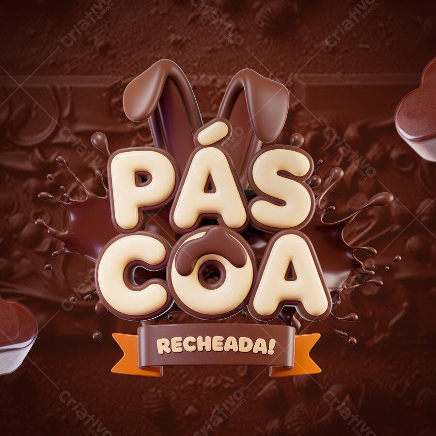 Flyer Páscoa Recheada PSD Editável