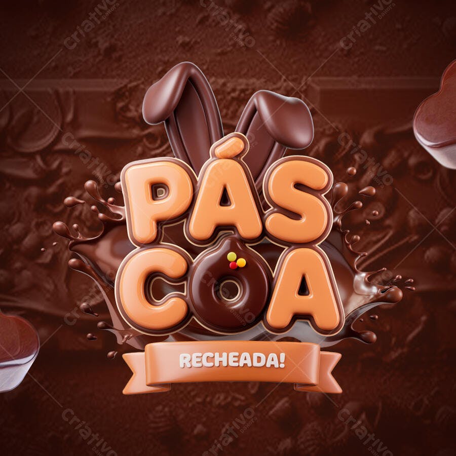 Flyer Páscoa Recheada PSD Editável