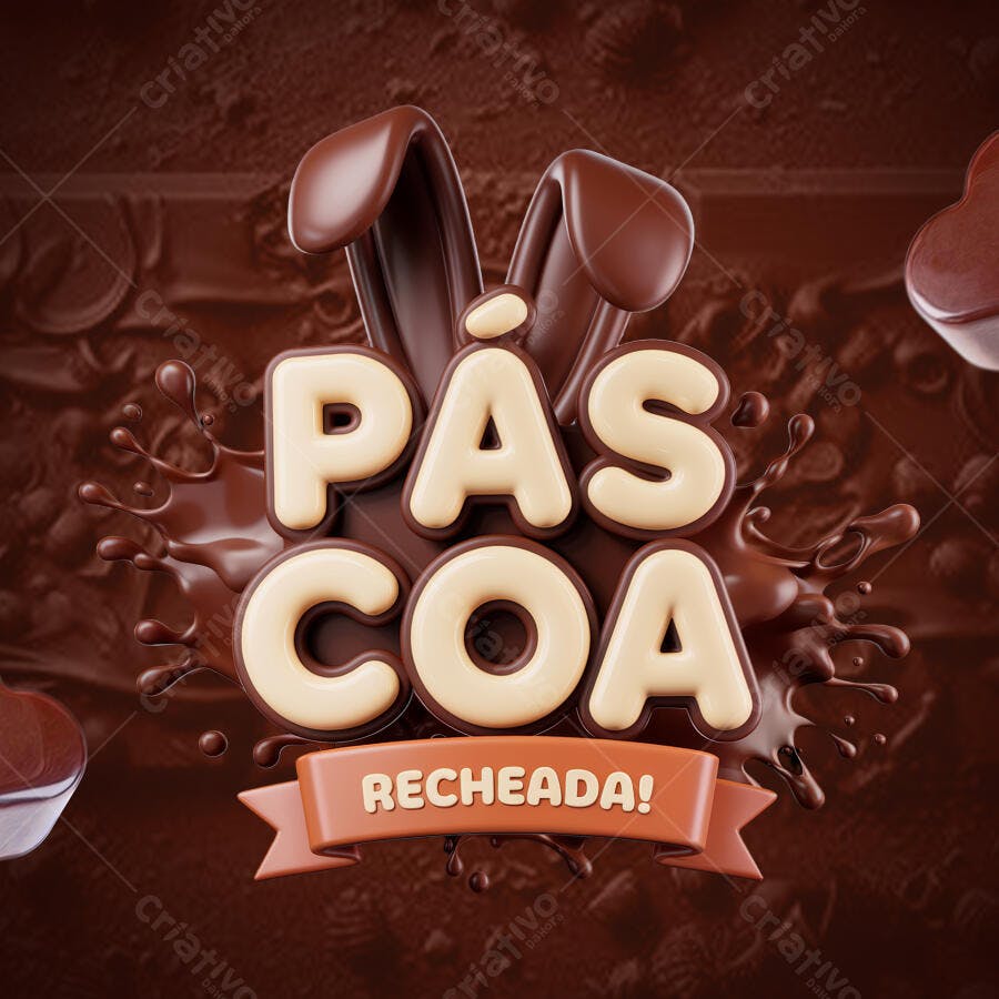 Flyer Páscoa Recheada PSD Editável