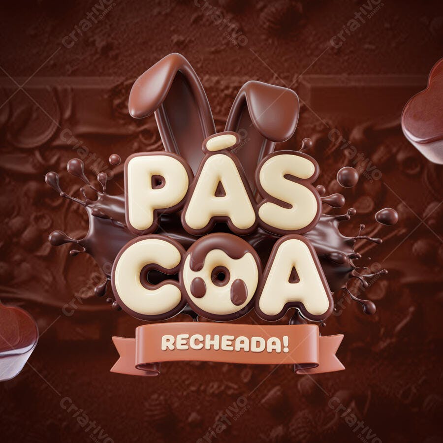 Flyer Páscoa Recheada PSD Editável