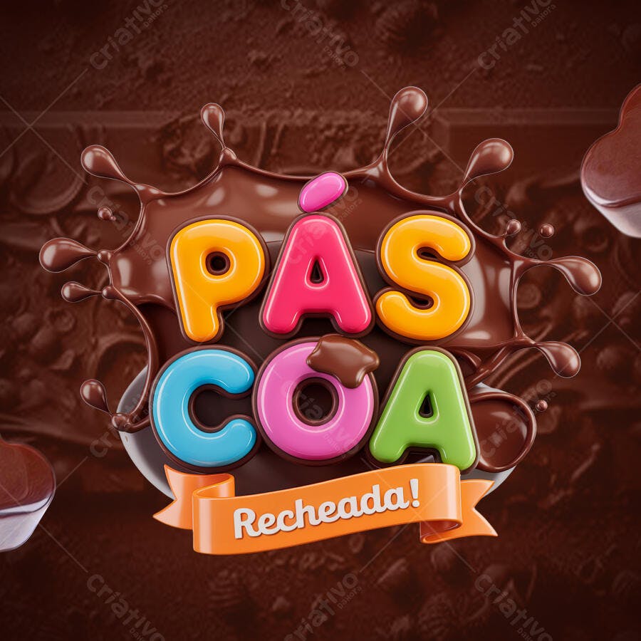 Flyer Páscoa Recheada PSD Editável