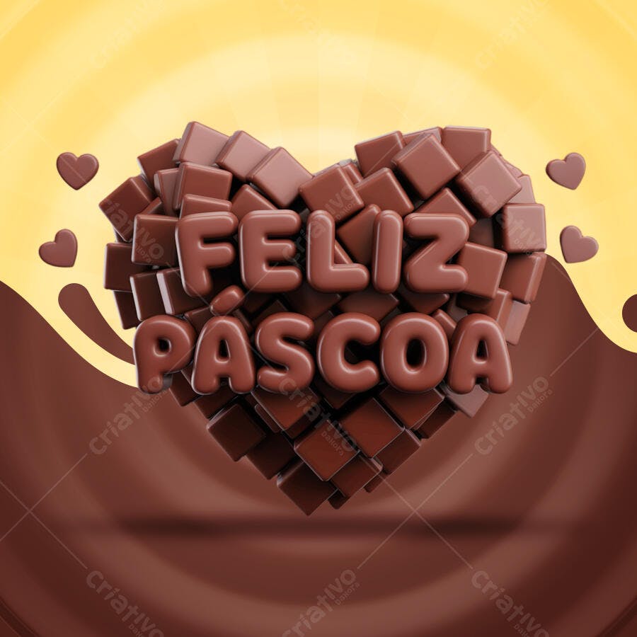 PSD para Páscoa com Chocolate PSD Editável